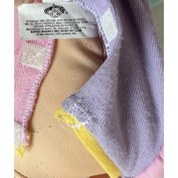 Vintage 1984 Cabbage Patch Kids Baby Boy Doll Red Hair in Pastel Pajamas - Picture 5 of 7